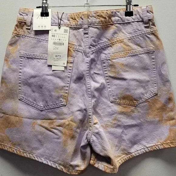 Zara tye  dyed jean short - Picture 2 of 4